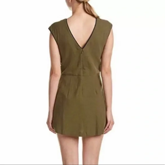 Piper By Townsen BEI OLIVE embroidered Romper M - Picture 3 of 12